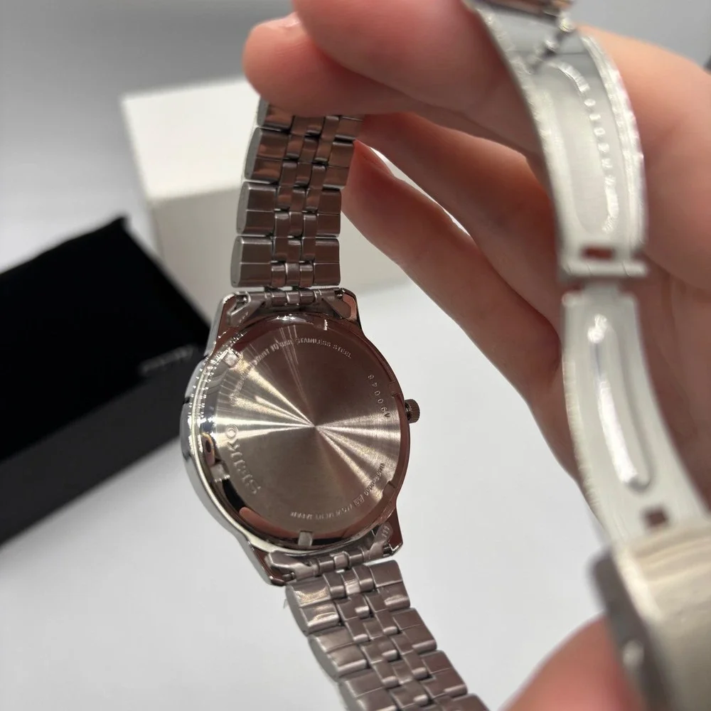 Seiko SUR093 Prime Stainless Steel Black Dial Mens Quartz‎ Watch NEW IN BOX